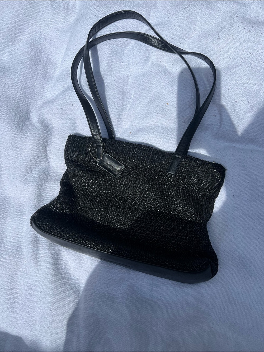 Stone Mountain Accessories Black Woven Shoulder Bag